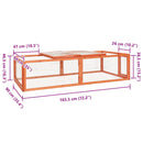vidaXL tömör fenyőfa nyúlketrec 183 x 90 x 46,5 cm