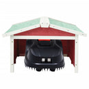 vidaXL piros és fehér fenyőfa robotfűnyíró-tároló 72 x 87 x 50 cm