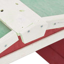 vidaXL piros és fehér fenyőfa robotfűnyíró-tároló 72 x 87 x 50 cm