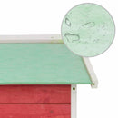 vidaXL piros és fehér fenyőfa robotfűnyíró-tároló 72 x 87 x 50 cm