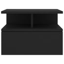 vidaXL 2 db fekete szerelt fa lebegő éjjeliszekrény 40 x 31 x 27 cm