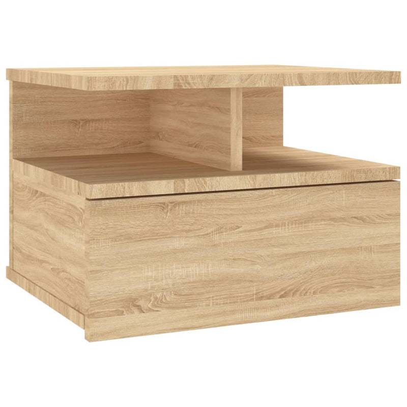 vidaXL sonoma tölgy szerelt fa lebegő éjjeliszekrény 40 x 31 x 27 cm