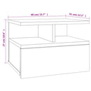 vidaXL 2 db sonoma tölgy szerelt fa lebegő éjjeliszekrény 40x31x27 cm