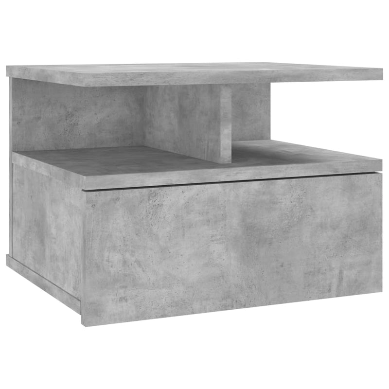 vidaXL betonszürke szerelt fa lebegő éjjeliszekrény 40 x 31 x 27 cm