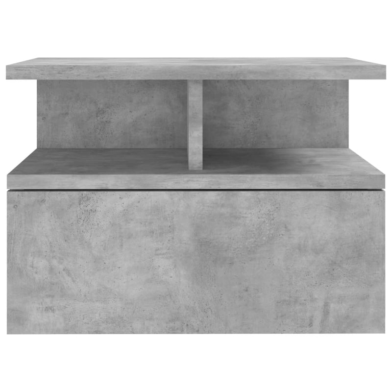vidaXL betonszürke szerelt fa lebegő éjjeliszekrény 40 x 31 x 27 cm