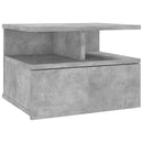 vidaXL 2 db betonszürke szerelt fa lebegő éjjeliszekrény 40x31x27 cm