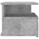 vidaXL 2 db betonszürke szerelt fa lebegő éjjeliszekrény 40x31x27 cm
