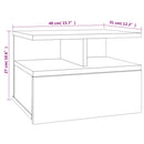 vidaXL 2 db betonszürke szerelt fa lebegő éjjeliszekrény 40x31x27 cm