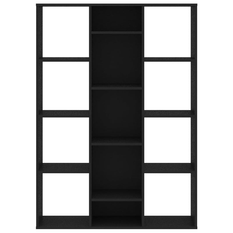vidaXL fekete szerelt fa térelválasztó/könyvszekrény 100 x 24 x 140 cm