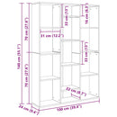 vidaXL Sonoma szerelt fa térelválasztó/könyvszekrény 100 x 24 x 140 cm