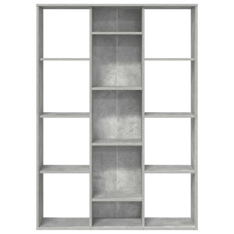 vidaXL betonszürke térelválasztó/könyvszekrény 100 x 24 x 140 cm
