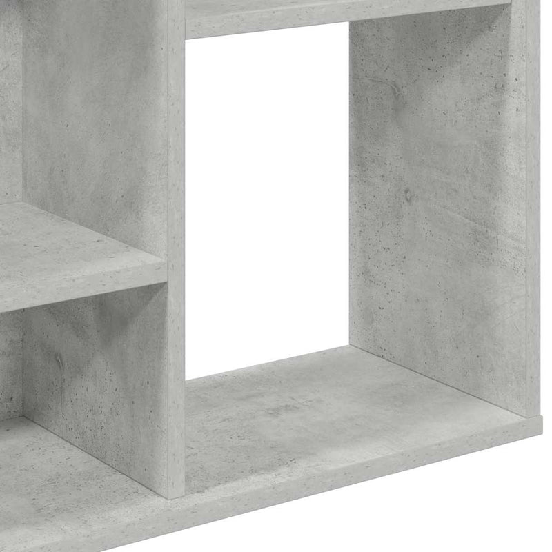vidaXL betonszürke térelválasztó/könyvszekrény 100 x 24 x 140 cm