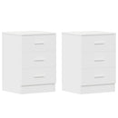 vidaXL 2 db fehér szerelt fa éjjeliszekrény 38 x 35 x 56 cm