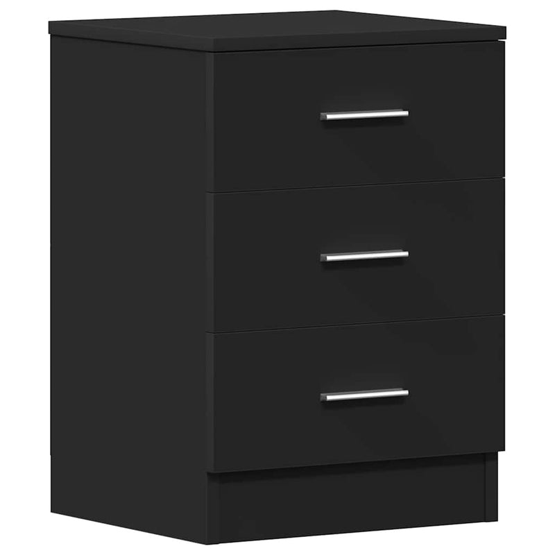 vidaXL fekete forgácslap éjjeliszekrény 38 x 35 x 56 cm