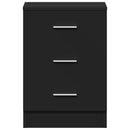 vidaXL fekete forgácslap éjjeliszekrény 38 x 35 x 56 cm