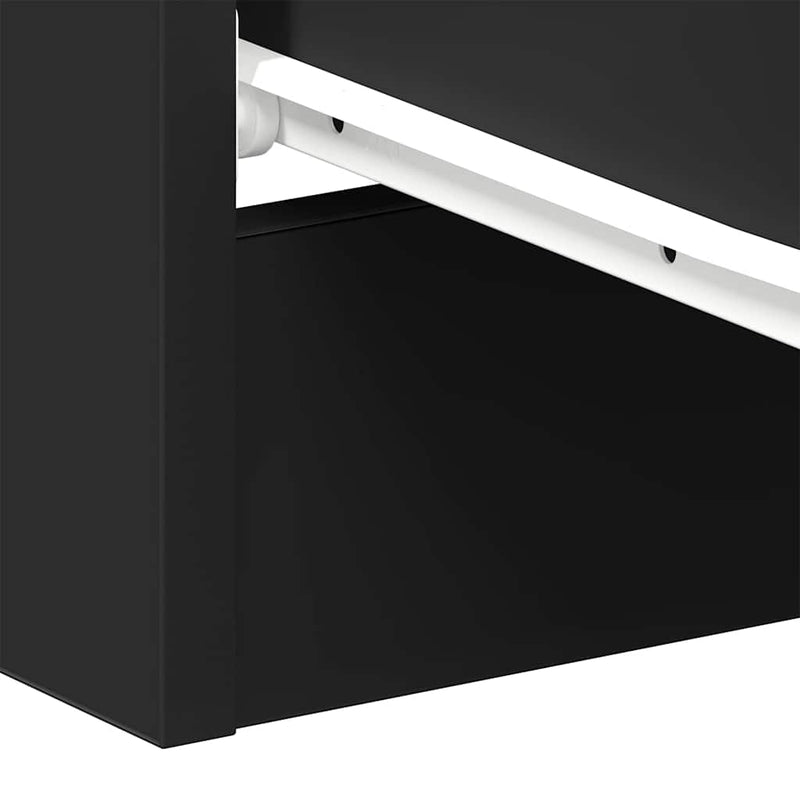 vidaXL fekete forgácslap éjjeliszekrény 38 x 35 x 56 cm