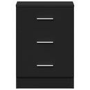 vidaXL 2 db fekete szerelt fa éjjeliszekrény 38 x 35 x 56 cm