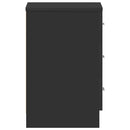 vidaXL 2 db fekete szerelt fa éjjeliszekrény 38 x 35 x 56 cm