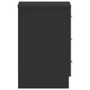 vidaXL 2 db fekete szerelt fa éjjeliszekrény 38 x 35 x 56 cm