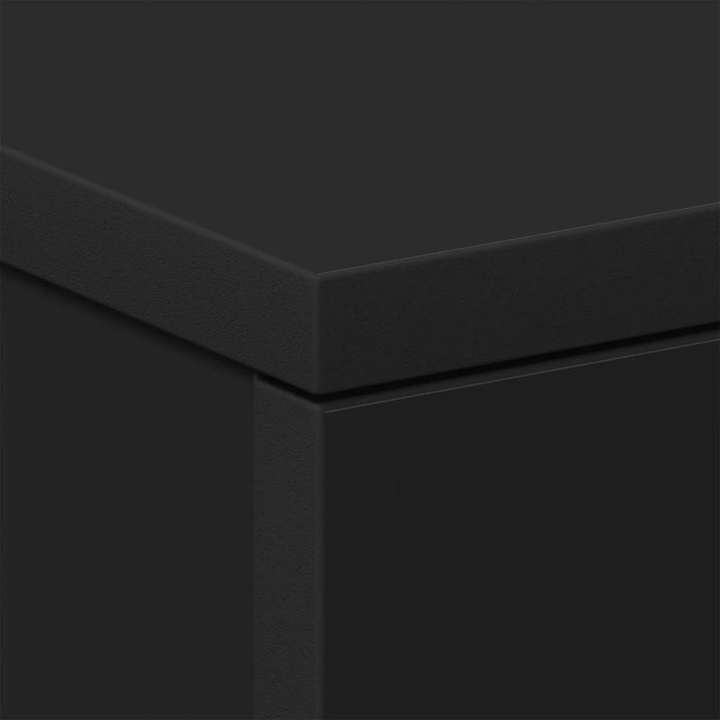 vidaXL 2 db fekete szerelt fa éjjeliszekrény 38 x 35 x 56 cm