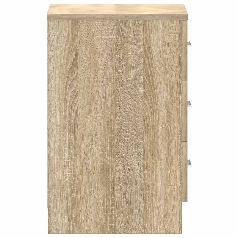 vidaXL 2 db sonoma tölgy szerelt fa éjjeliszekrény 38 x 35 x 56 cm