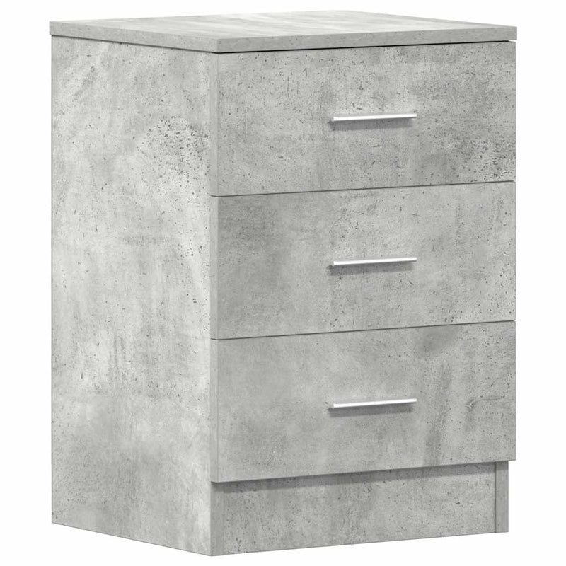 vidaXL 2 db betonszürke szerelt fa éjjeliszekrény 38 x 35 x 56 cm