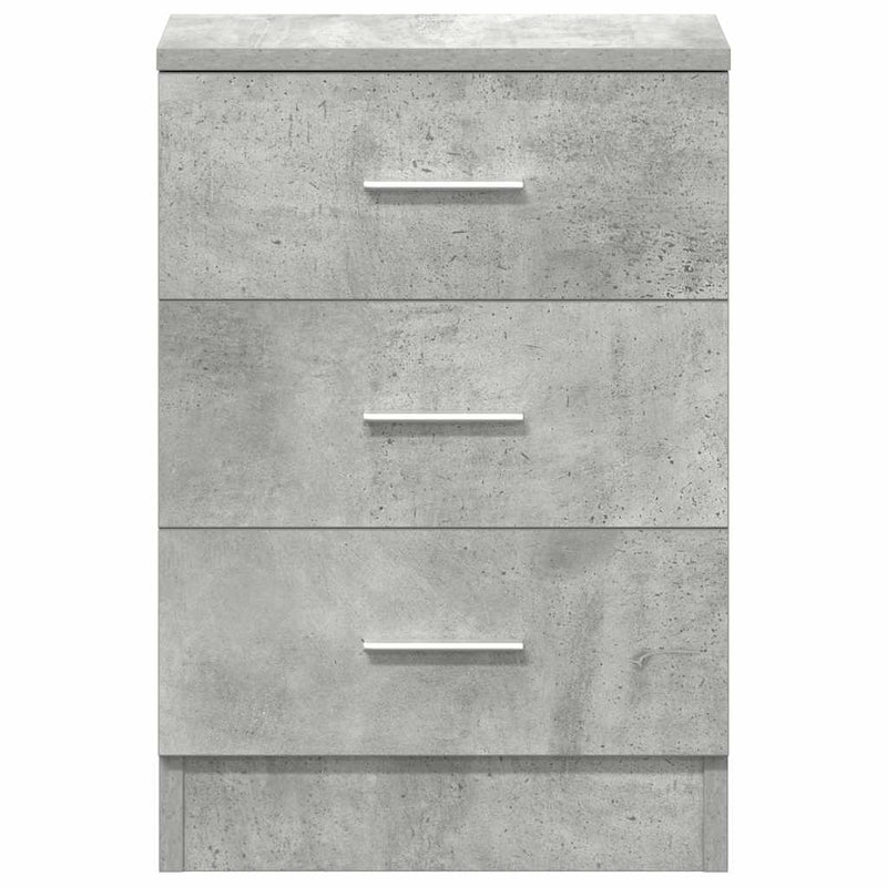 vidaXL 2 db betonszürke szerelt fa éjjeliszekrény 38 x 35 x 56 cm