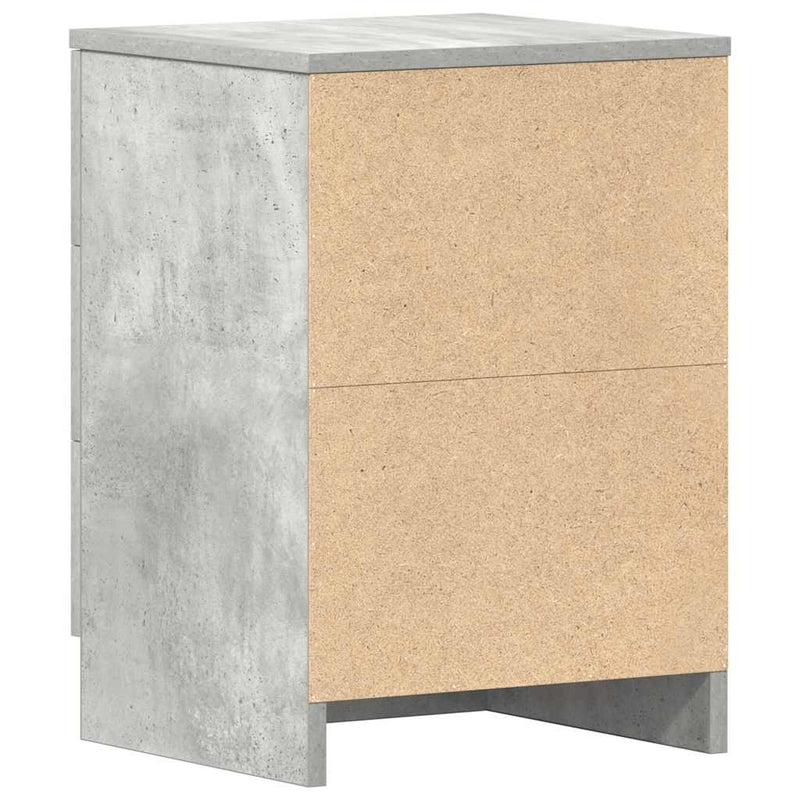 vidaXL 2 db betonszürke szerelt fa éjjeliszekrény 38 x 35 x 56 cm