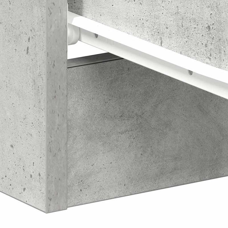 vidaXL 2 db betonszürke szerelt fa éjjeliszekrény 38 x 35 x 56 cm