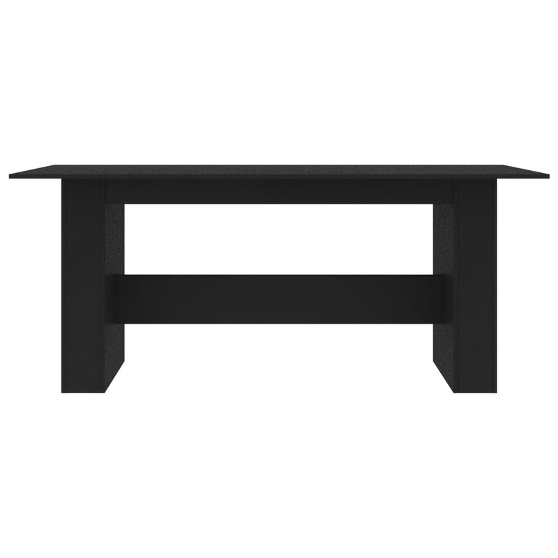 vidaXL fekete szerelt fa étkezőasztal 180 x 90 x 76 cm