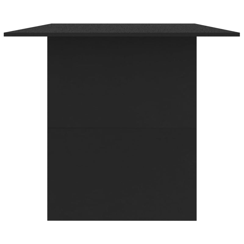vidaXL fekete szerelt fa étkezőasztal 180 x 90 x 76 cm