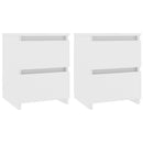 vidaXL 2 db fehér szerelt fa éjjeliszekrény 30 x 30 x 40 cm