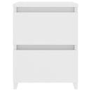 vidaXL 2 db fehér szerelt fa éjjeliszekrény 30 x 30 x 40 cm