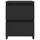 vidaXL fekete szerelt fa éjjeliszekrény 30 x 30 x 40 cm