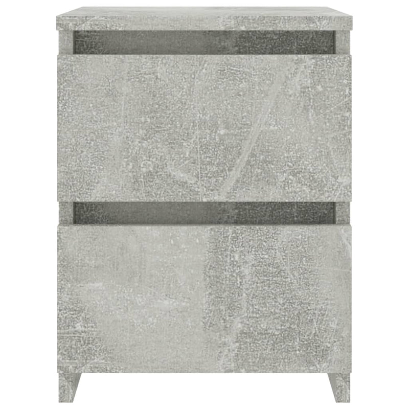 vidaXL 2 db betonszürke szerelt fa éjjeliszekrény 30 x 30 x 40 cm