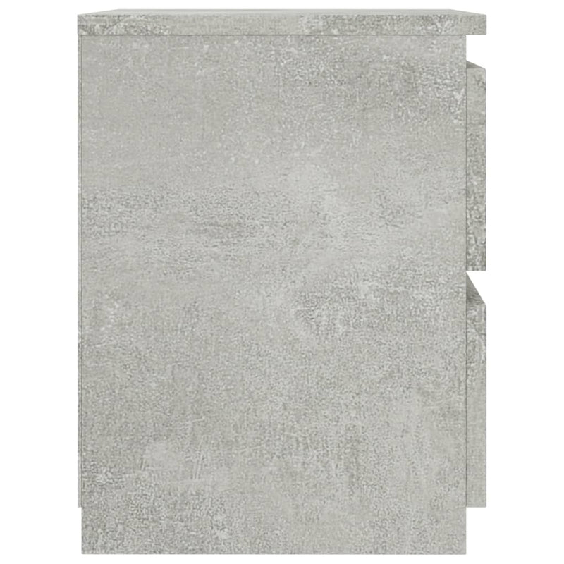 vidaXL 2 db betonszürke szerelt fa éjjeliszekrény 30 x 30 x 40 cm