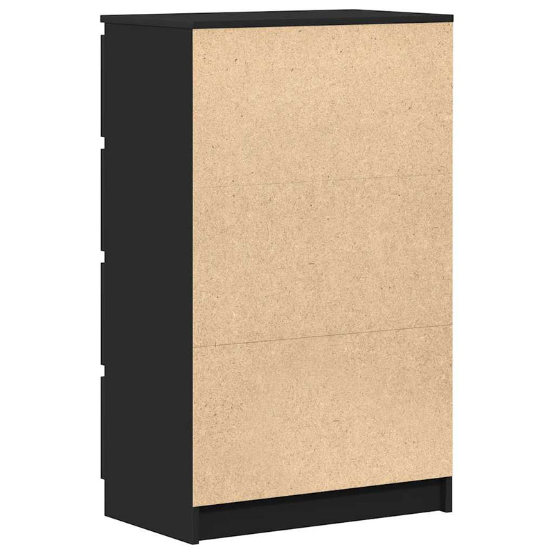 vidaXL fekete szerelt fa tálalószekrény 60 x 35 x 98,5 cm