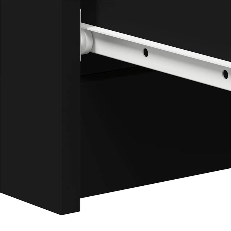 vidaXL fekete szerelt fa tálalószekrény 60 x 35 x 98,5 cm