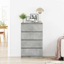 vidaXL betonszürke szerelt fa tálalószekrény 60 x 35 x 98,5 cm