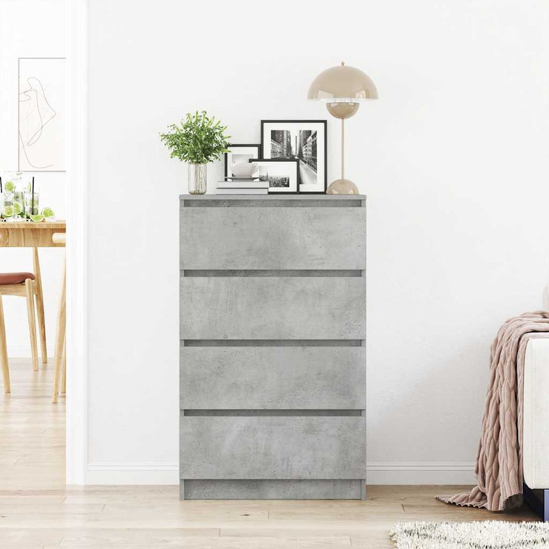 vidaXL betonszürke szerelt fa tálalószekrény 60 x 35 x 98,5 cm