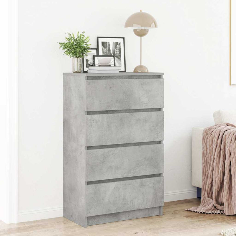 vidaXL betonszürke szerelt fa tálalószekrény 60 x 35 x 98,5 cm