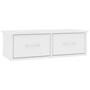 vidaXL fehér szerelt fa falra szerelhető fiókos polc 60 x 26 x 18,5 cm