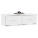 vidaXL fehér szerelt fa falra szerelhető fiókos polc 60 x 26 x 18,5 cm