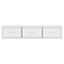 vidaXL fehér falra szerelhető szerelt fa fiókos polc 88 x 26 x 18,5 cm