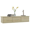 vidaXL sonoma falra szerelhető szerelt fa fiókos polc 88x26x18,5 cm