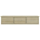 vidaXL sonoma falra szerelhető szerelt fa fiókos polc 88x26x18,5 cm