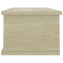 vidaXL sonoma falra szerelhető szerelt fa fiókos polc 88x26x18,5 cm