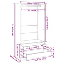 vidaXL fehér szerelt fa ruhásszekrény 100 x 50 x 200 cm
