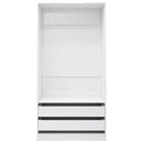 vidaXL magasfényű fehér szerelt fa ruhásszekrény 100 x 50 x 200 cm