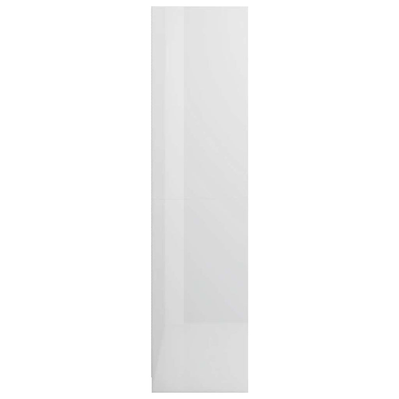 vidaXL magasfényű fehér szerelt fa ruhásszekrény 100 x 50 x 200 cm